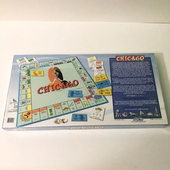Chicago In A  Box Board Game Late for the Sky Monopoly Style Game - Picture 7 of 11